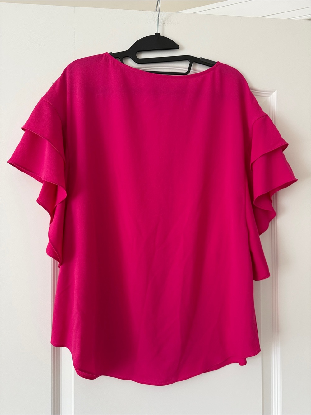 Chico's Hot Pink Ruffle Sleeve Blouse - Picture 7 of 9